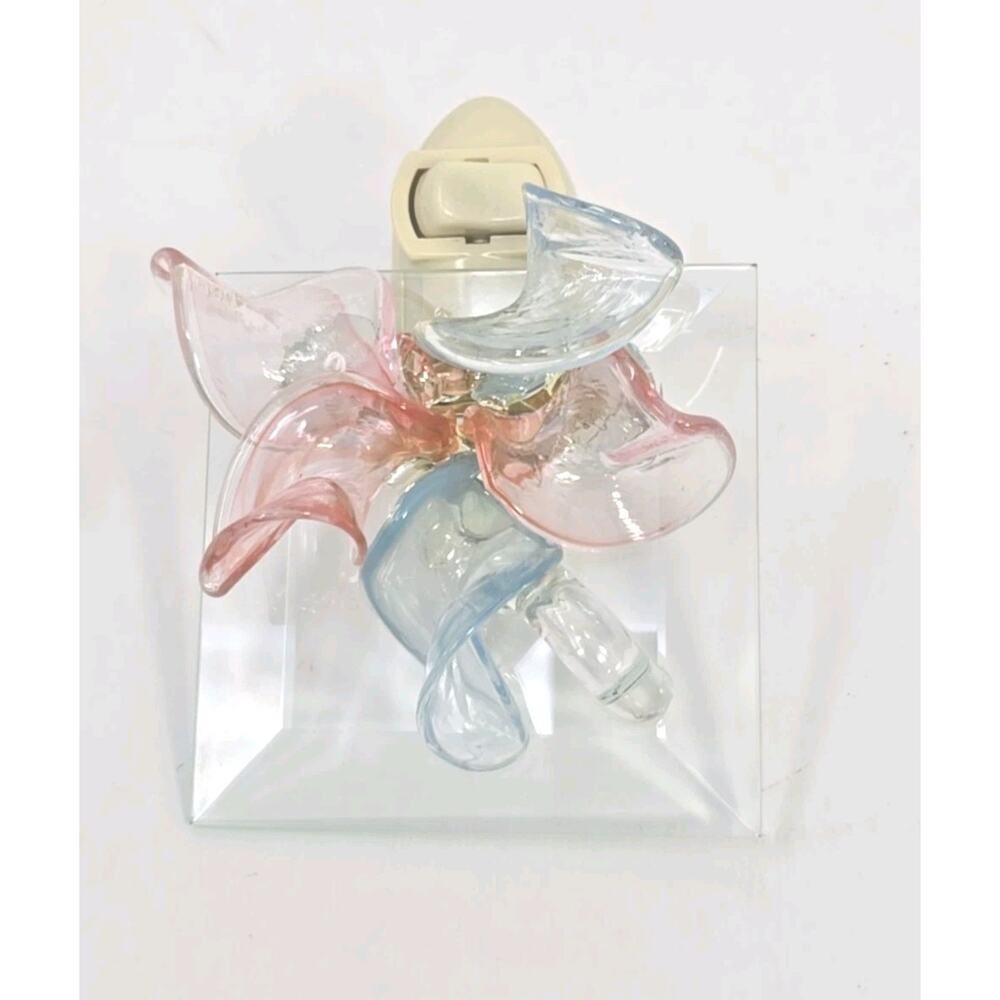 Vintage Eagle Colorful Flower Night Light Acrylic Round Multicolor PB24